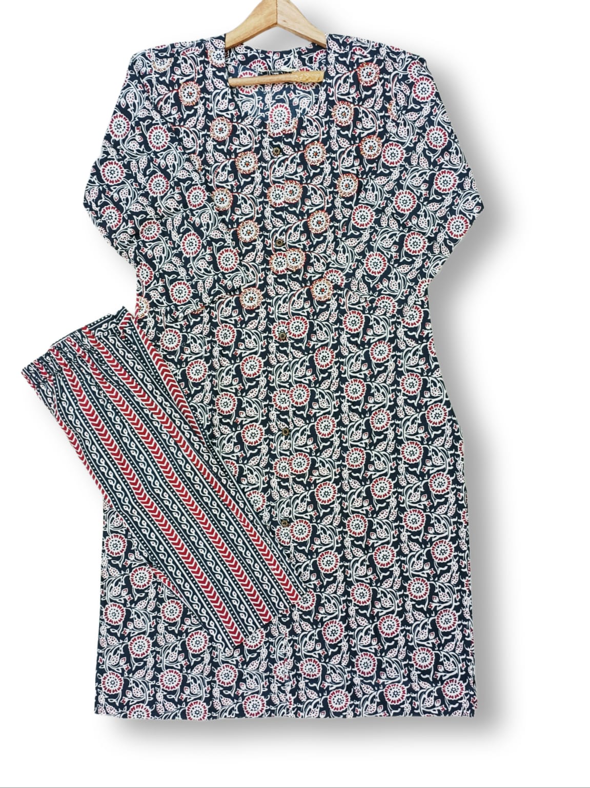 PREMIUM PRINTED COTTON KURTI PANT SET