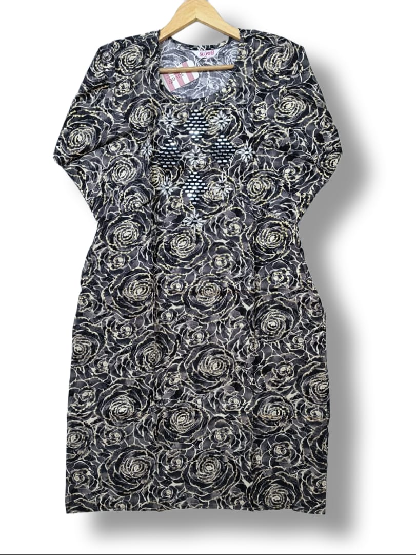 PRINTED RAYON & MODAL SILK KURTI