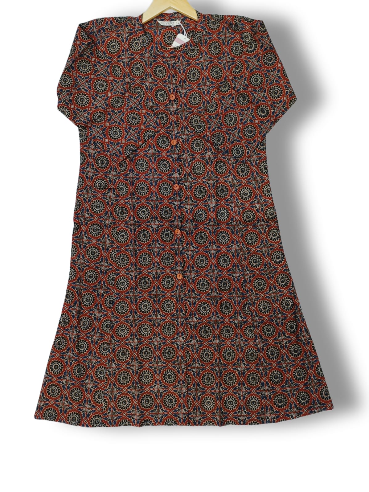 PRINTED COTTON A-LINE KURTI