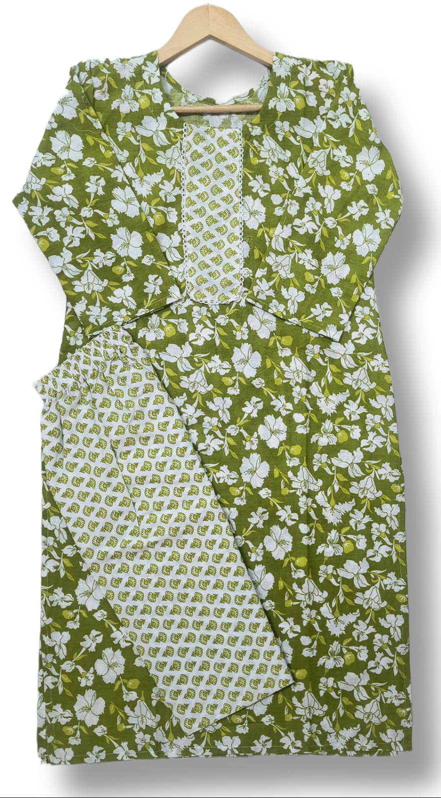 PRINTED COTTON KURTI PANT SET