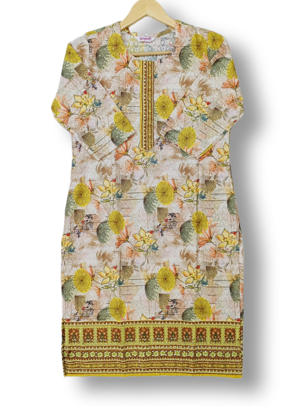PRINTED BOTH SIDE CHIKANKARI KURTI