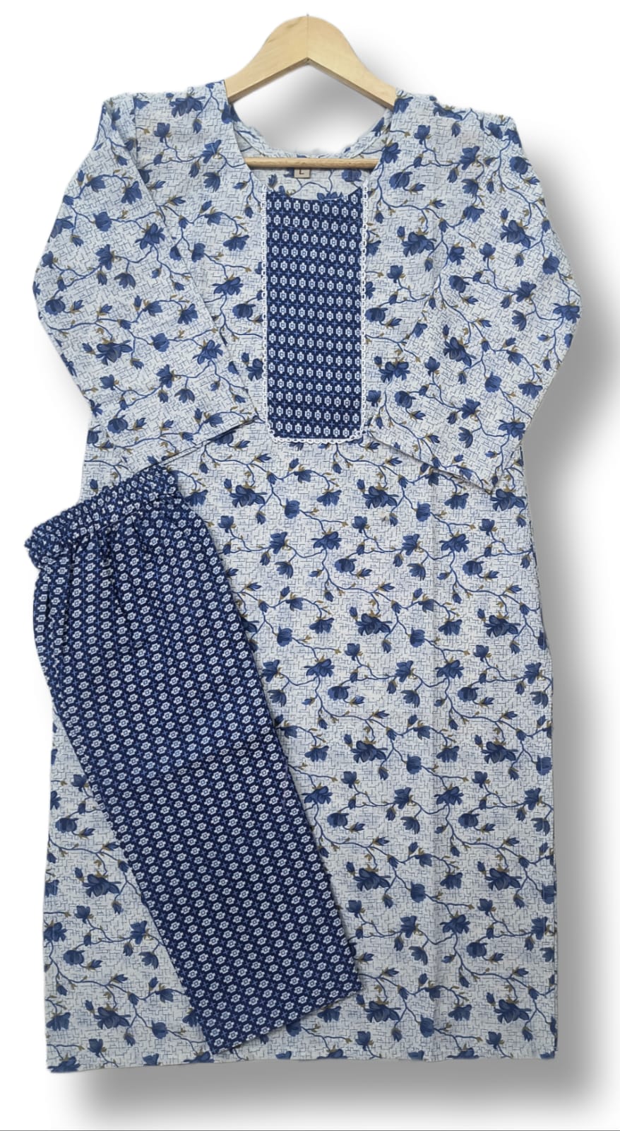 PRINTED COTTON KURTI PANT SET