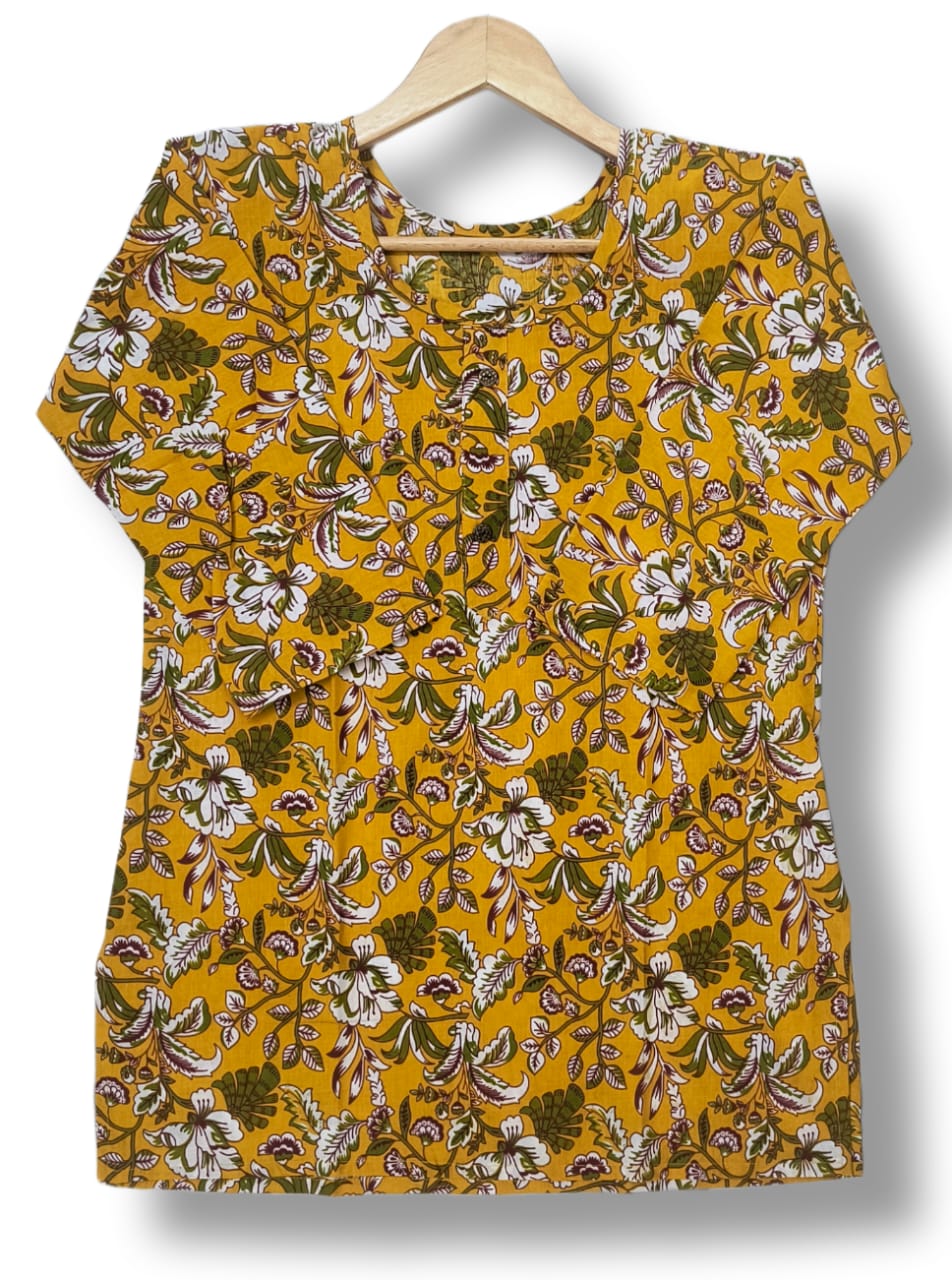 PRINTED COTTON SHORT KURTI