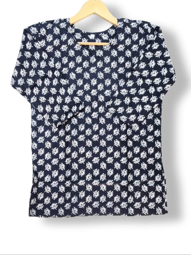 PRINTED COTTON SHORT KURTI