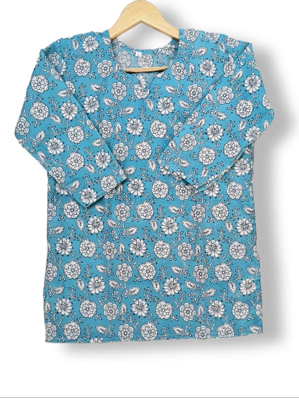 PRINTED COTTON SHORT KURTI