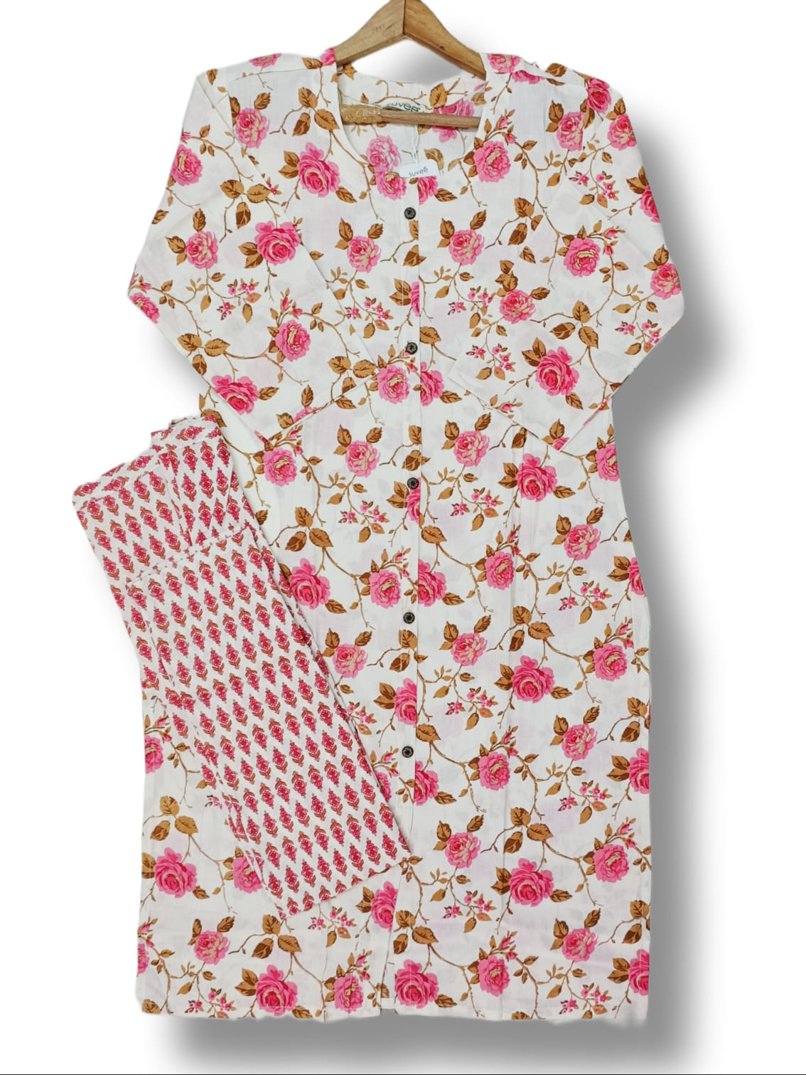 PREMIUM PRINTED COTTON KURTI PANT SET