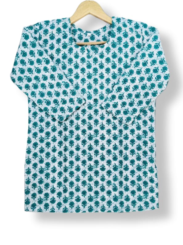 PRINTED COTTON SHORT KURTI