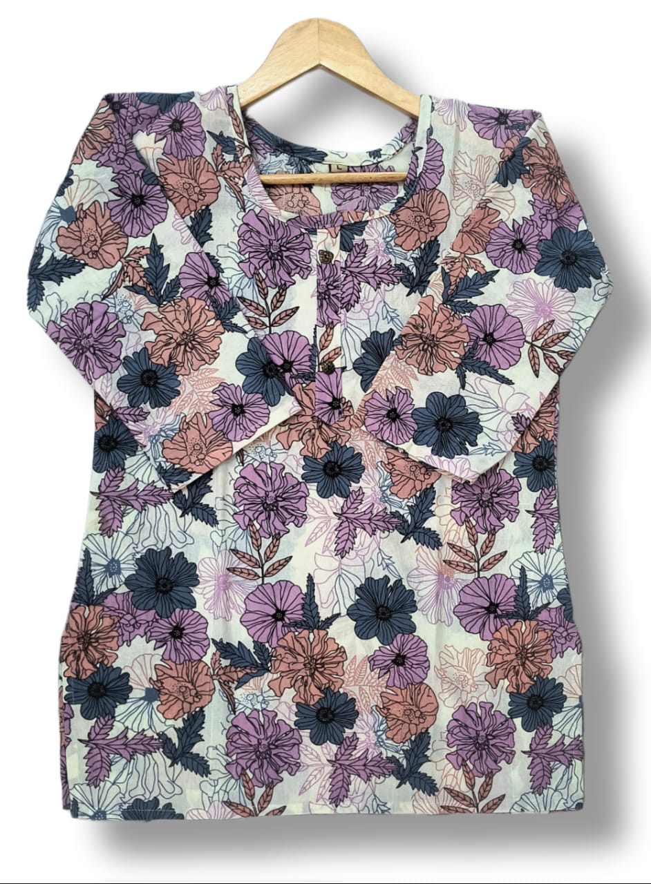 PRINTED COTTON SHORT KURTI