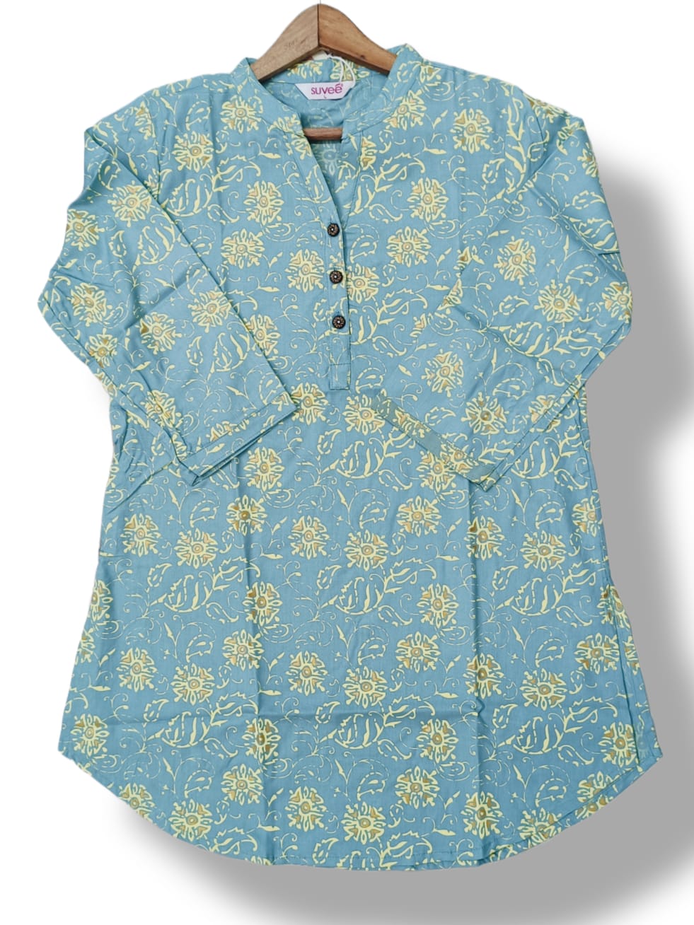 PRINTED RAYON SHORT KURTI