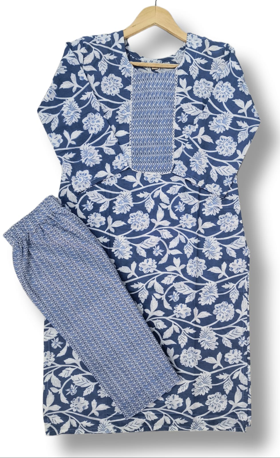 PRINTED COTTON KURTI PANT SET