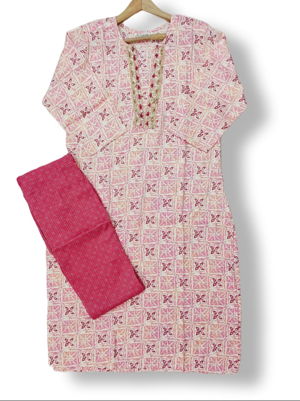 CAPSULE RAYON FANCY KURTI PANT SET
