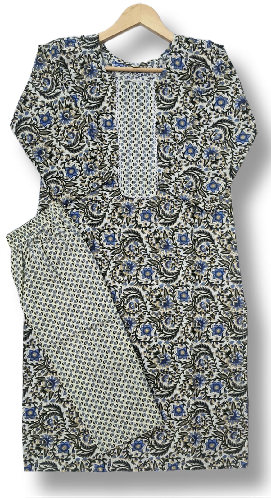 PRINTED COTTON KURTI PANT SET