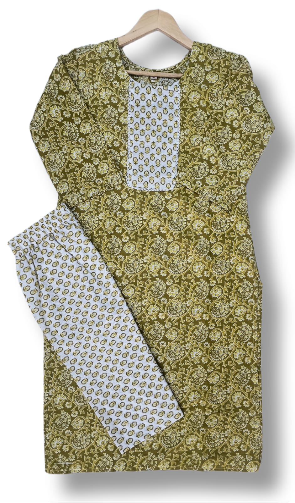 PRINTED COTTON KURTI PANT SET