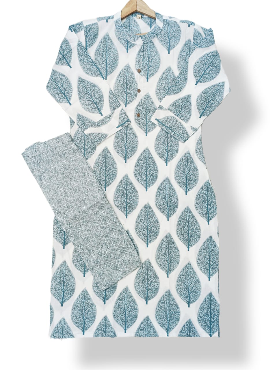 PRINTED COTTON KURTI PANT SET