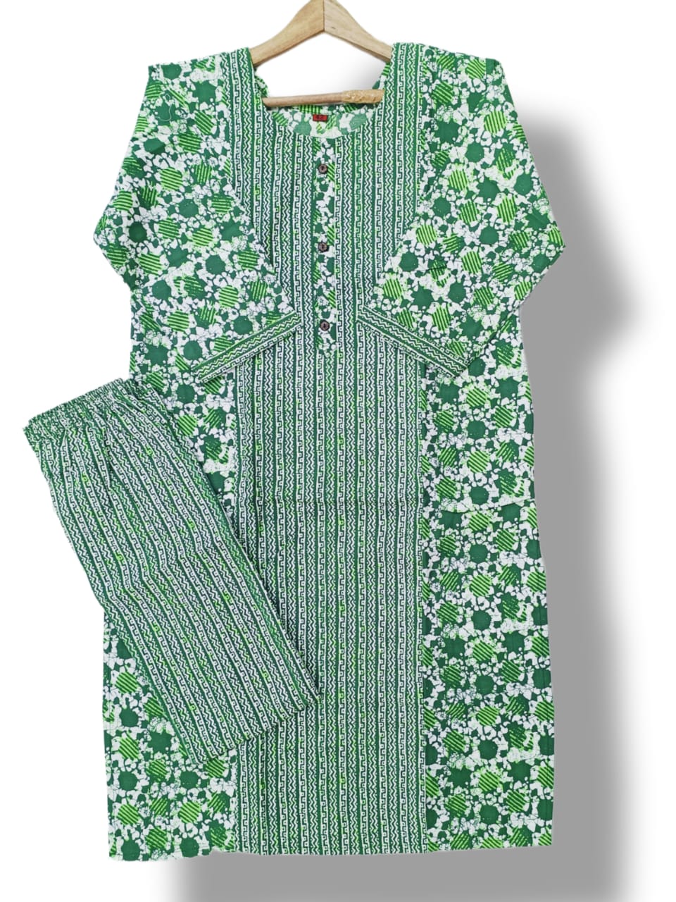 PRINTED COTTON KURTI PANT SET