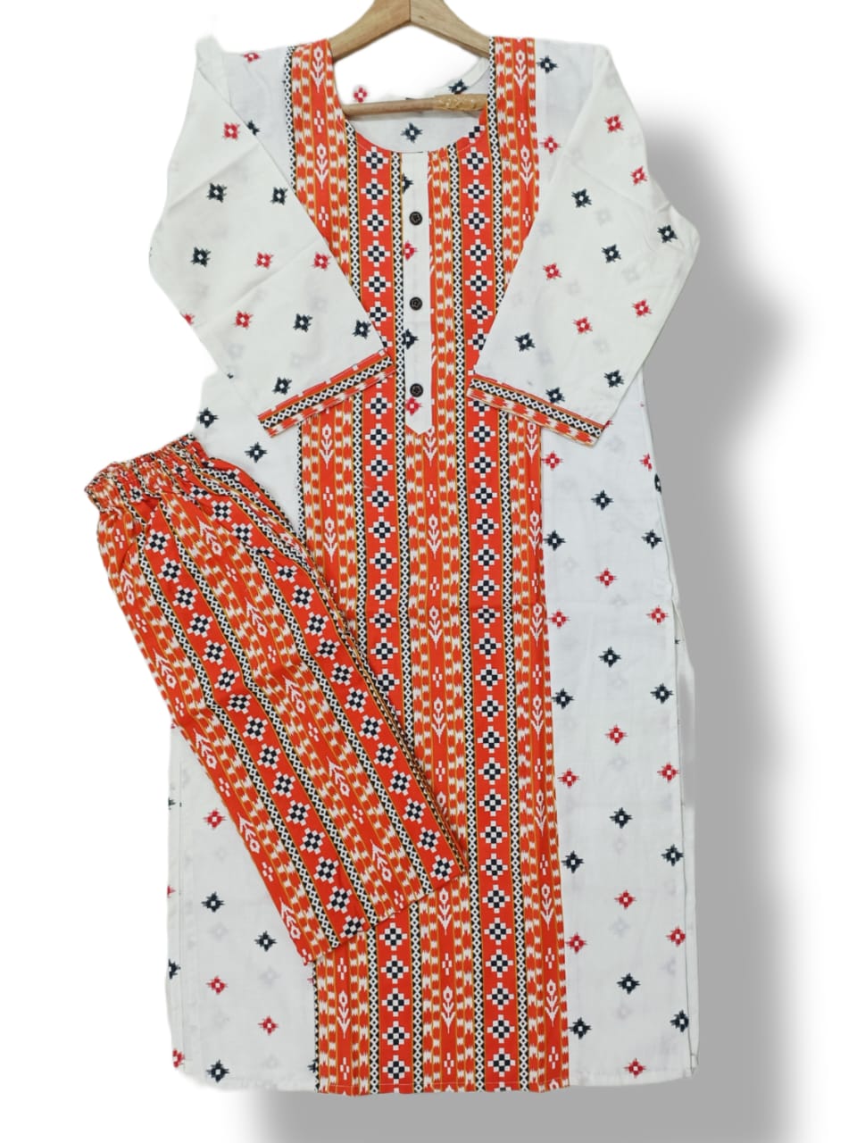 PRINTED COTTON KURTI PANT SET