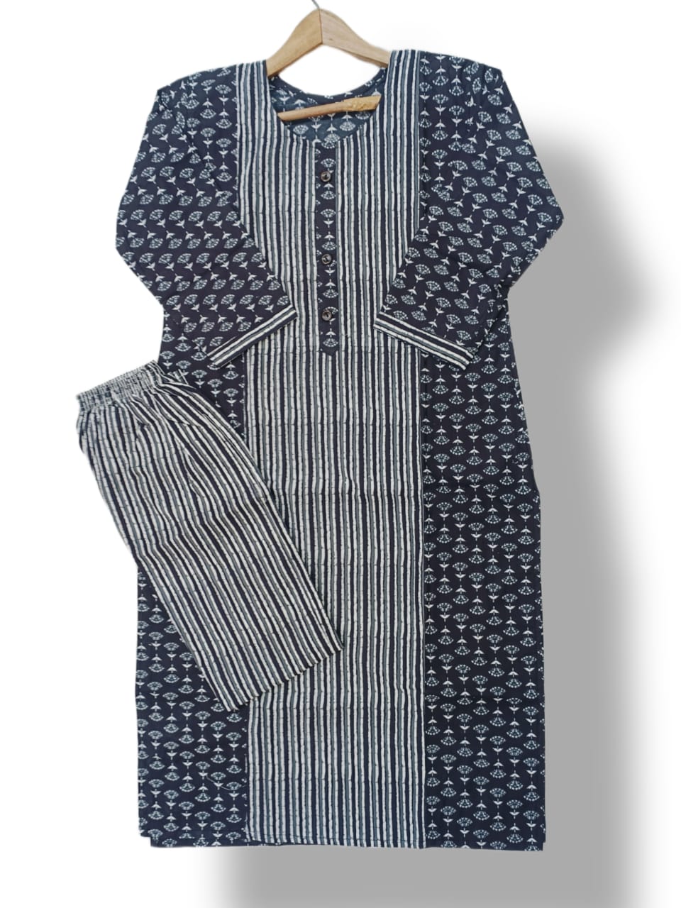 PRINTED COTTON KURTI PANT SET