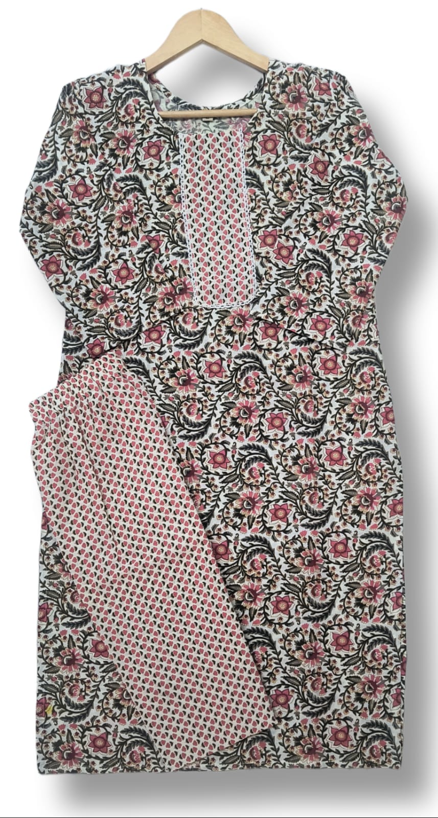 PRINTED COTTON KURTI PANT SET
