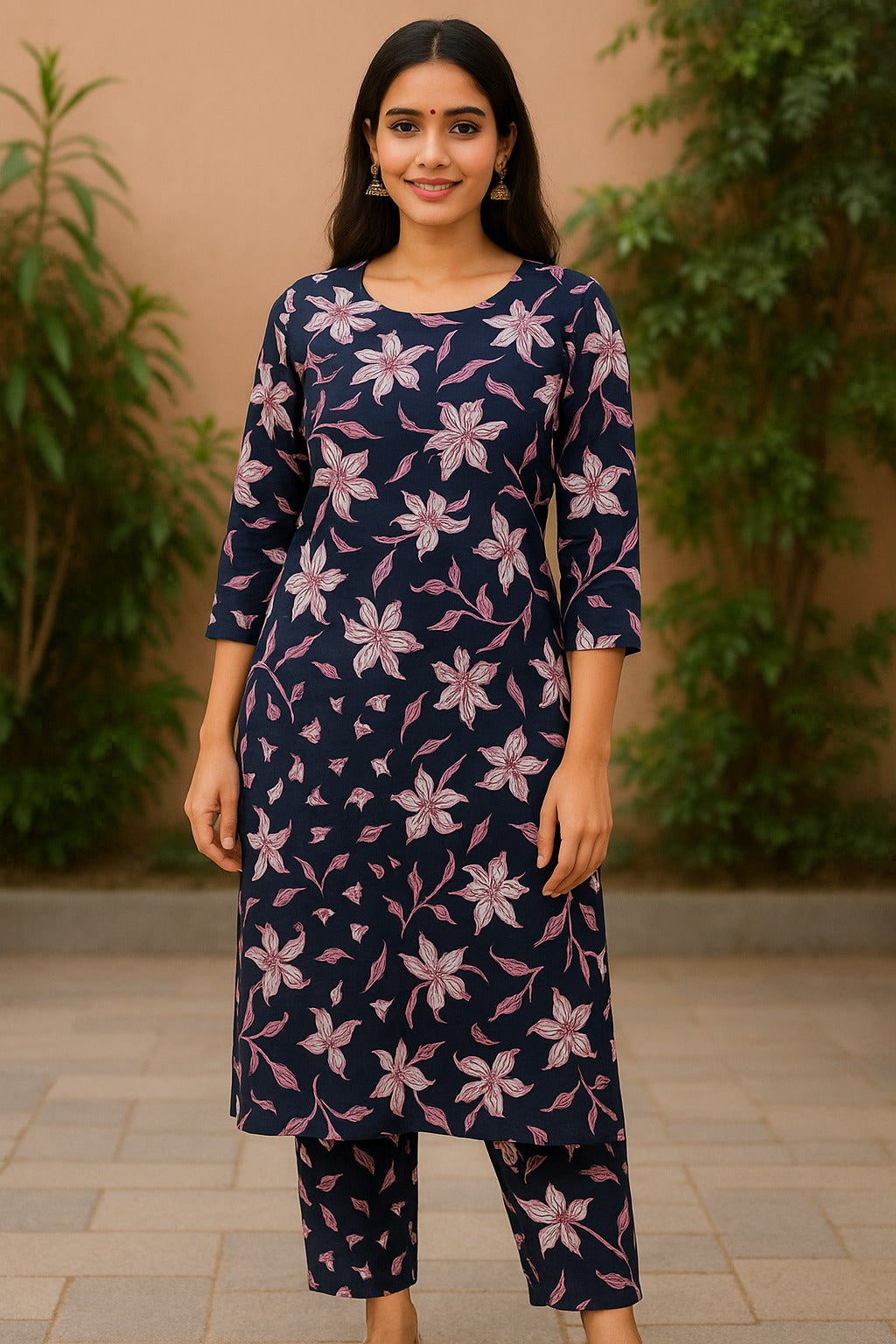 PREMIUM CAMBRIC COTTON KURTI PANT SET