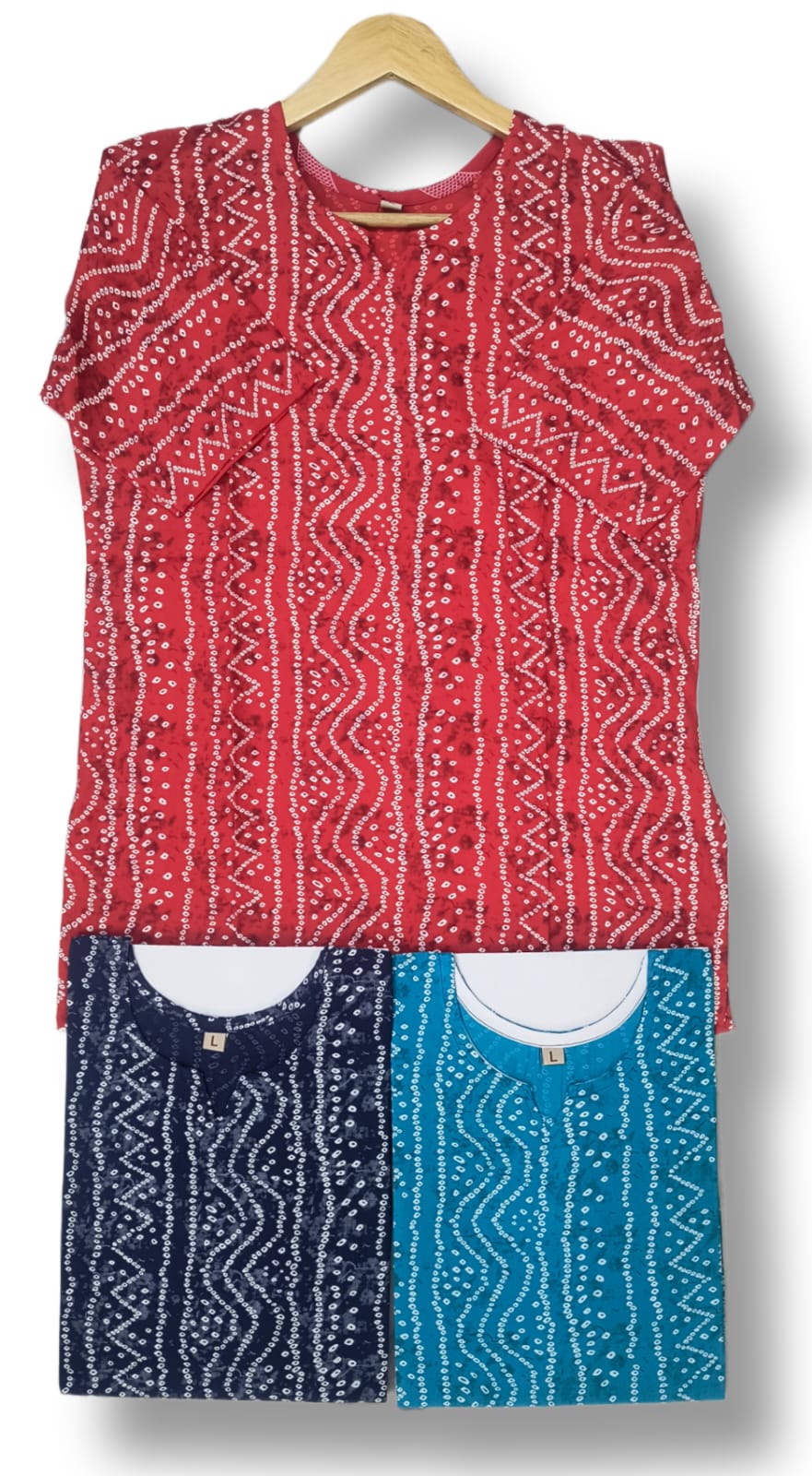 PRINTED RIYON SHORT KURTI