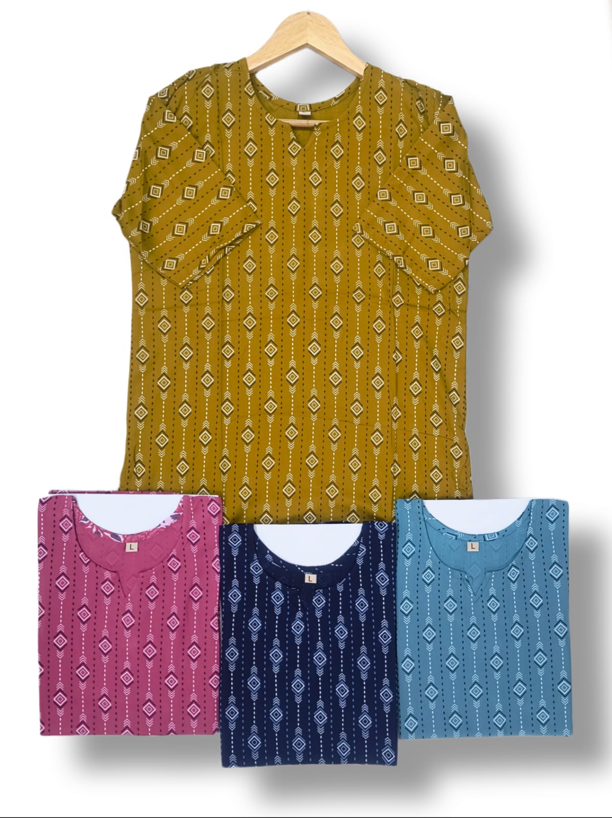 PRINTED RIYON SHORT KURTI