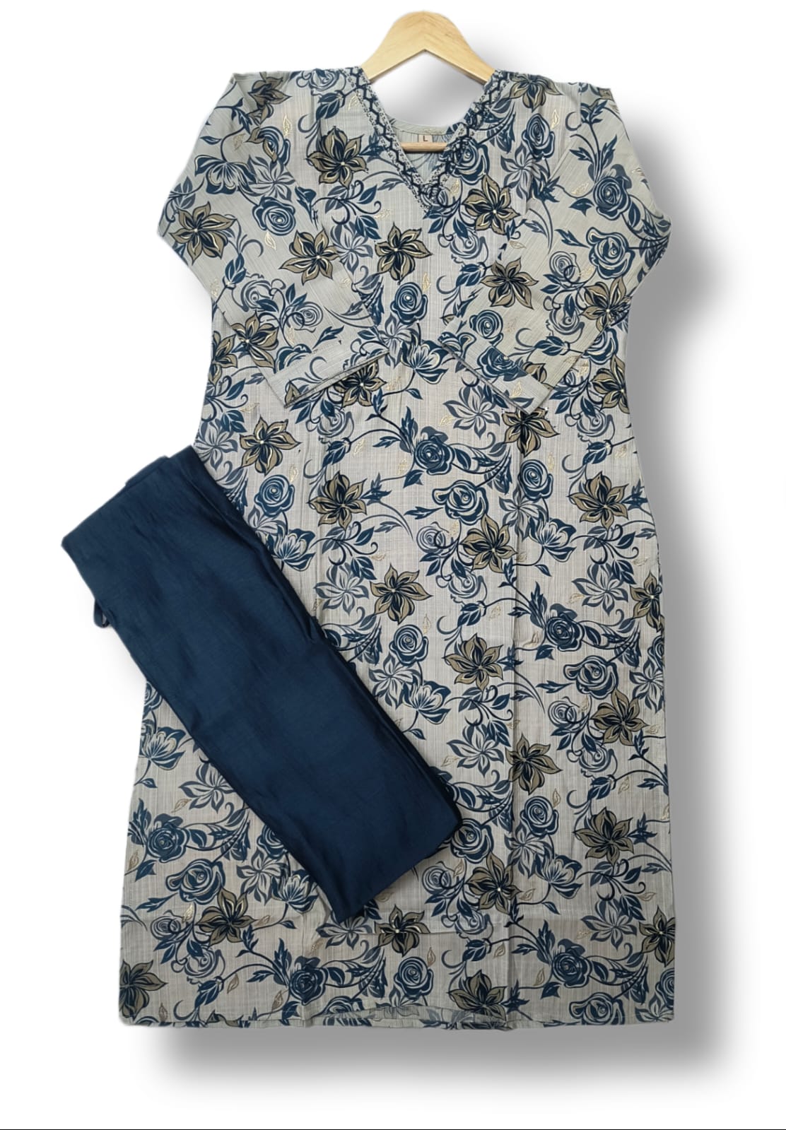 VATICAN SILK HANDWORK KURTI PANT SET